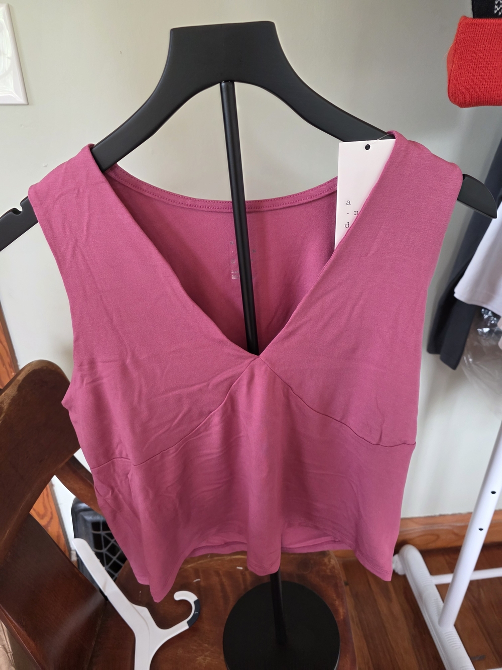 a new day Magenta V-Neck Sleeveless Tank Top